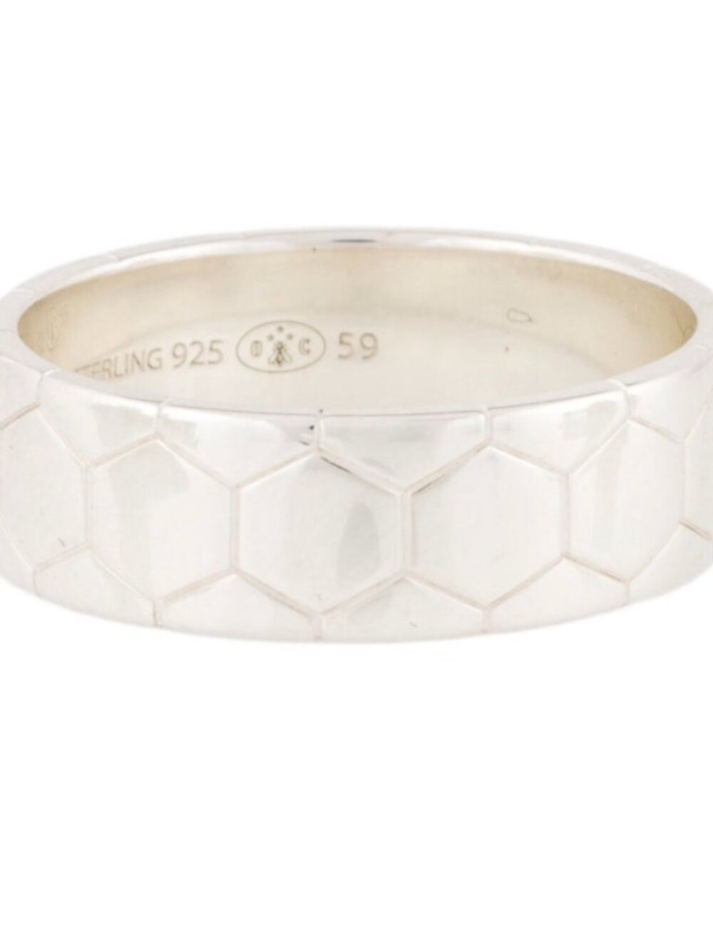 CHRISTOFLE STERLING SILVER 925 CDOE ROYALE BAND RING - Picture 3 of 10